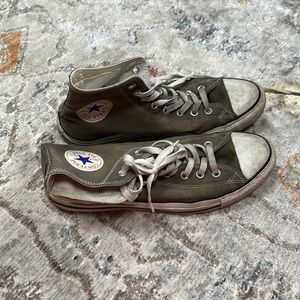 Grungy converse worn in